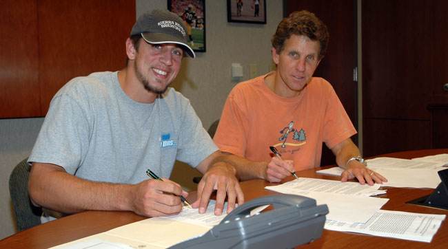 Aaron Rodgers and Andrew Brandt.